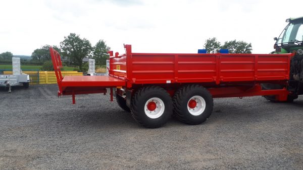 woods 14x8 dropside trailer and bale extension