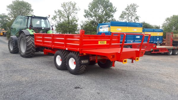 woods 14x8 dropside trailer and bale extension