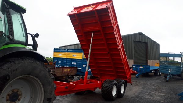 used woods 14x7'6 heavy duty tipping trailer